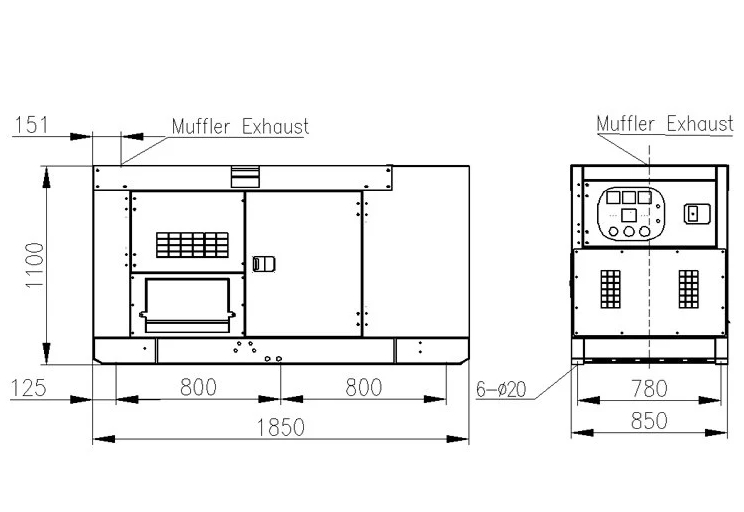 Perkins A-P14 12.5kVA Low Noise Diesel Generator